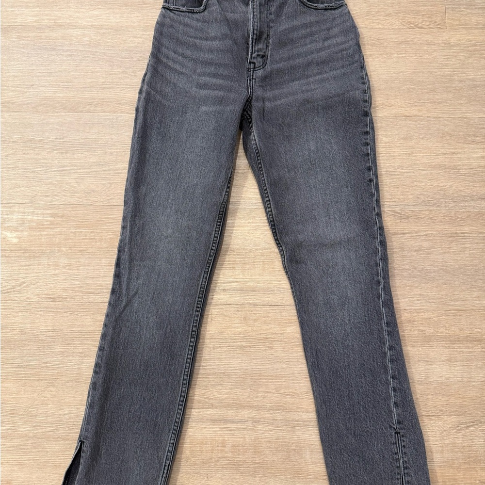Abercrombie & Fitch distressed black curve love jeans